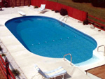 oval inground pool